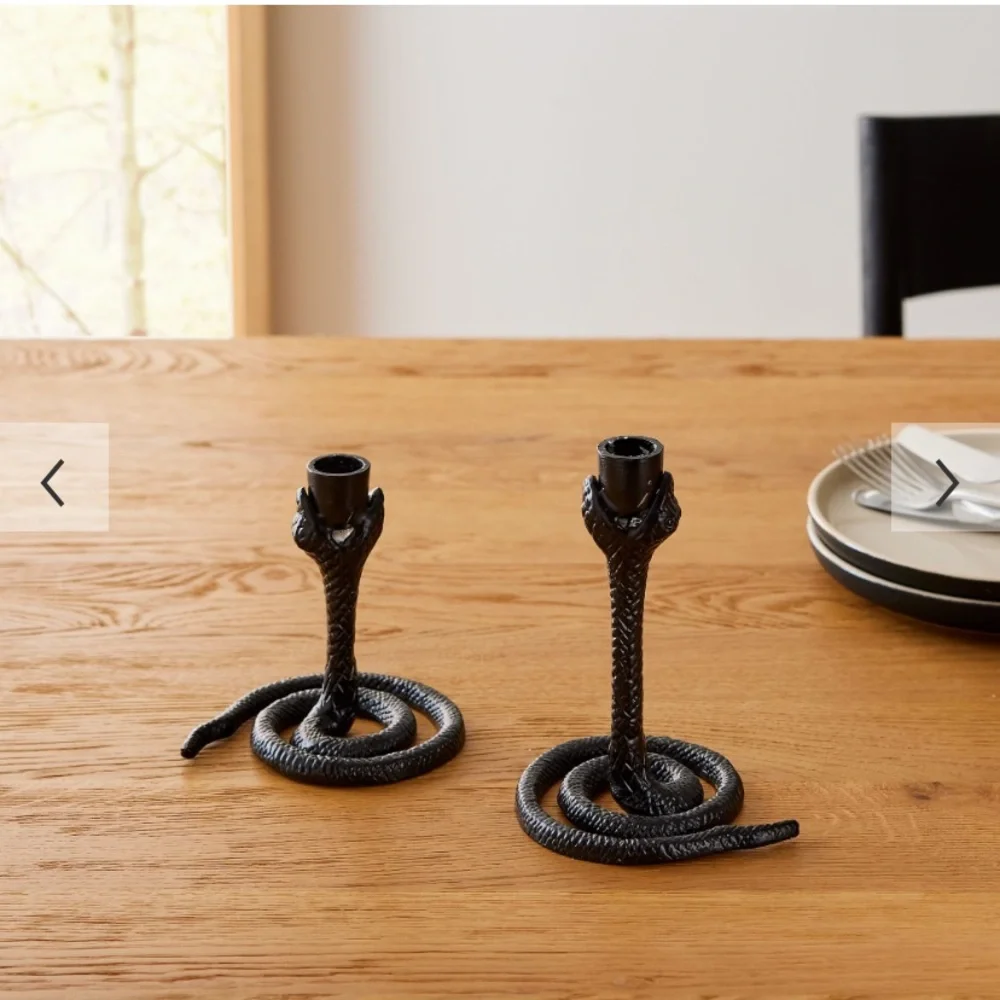 West Elm Metal Snake Taper Holders